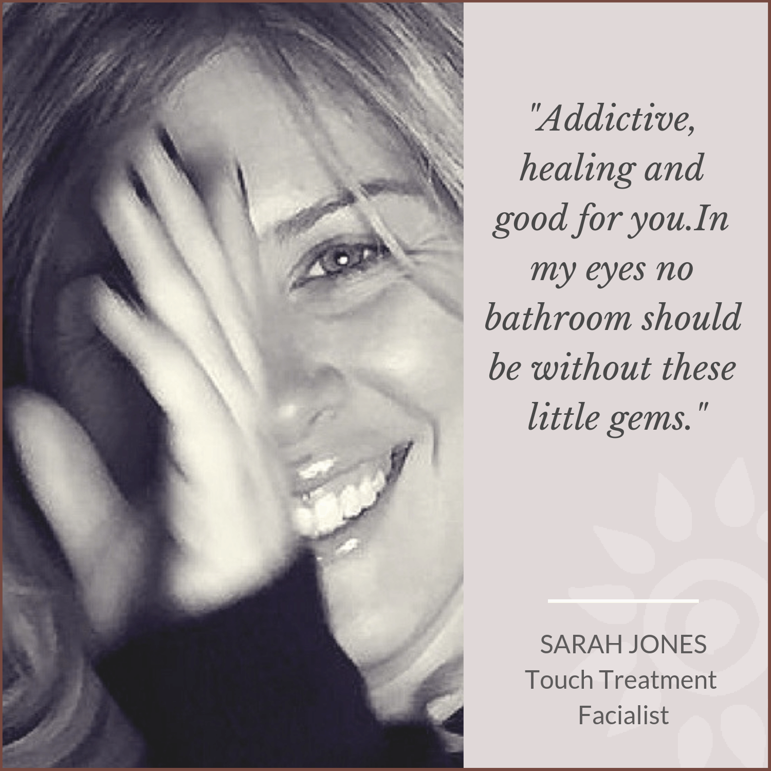 Sarah Jones Touch treatment Facialist loves Mauli rituals, ayurveda inspired Beauty brand 